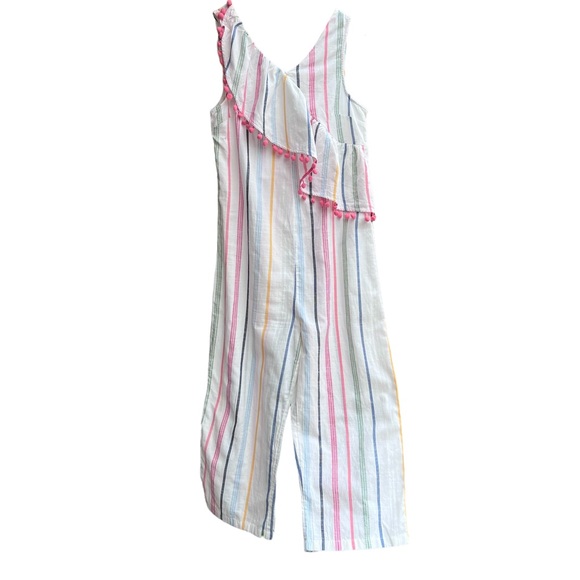 Striped Pure Cotton Jumpsuit 13-14 yrs - Picture 3 of 11